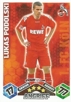 Cromo Lukas Podolski - German Football Bundesliga 2010-2011. Match Attax n. 159 - Topps