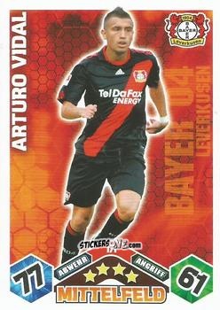 Sticker Arturo Vidal - German Football Bundesliga 2010-2011. Match Attax n. 171 - Topps