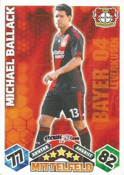 Cromo Michael Ballack - German Football Bundesliga 2010-2011. Match Attax n. 177 - Topps