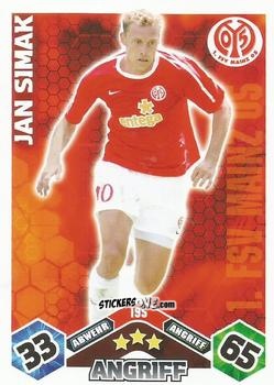 Cromo Jan Simak - German Football Bundesliga 2010-2011. Match Attax n. 195 - Topps