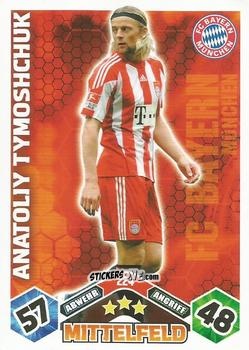 Sticker Anatoliy Tymoshchuk - German Football Bundesliga 2010-2011. Match Attax n. 224 - Topps