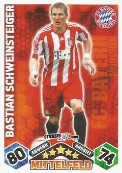 Sticker Bastian Schweinsteiger - German Football Bundesliga 2010-2011. Match Attax n. 226 - Topps
