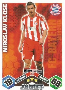 Cromo Miroslav Klose - German Football Bundesliga 2010-2011. Match Attax n. 231 - Topps