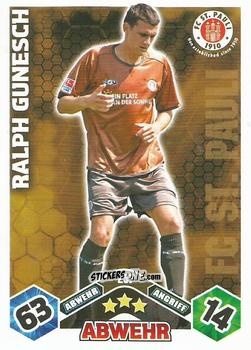 Sticker Ralph Gunesch - German Football Bundesliga 2010-2011. Match Attax n. 257 - Topps