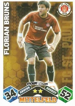 Sticker Florian Bruns - German Football Bundesliga 2010-2011. Match Attax n. 260 - Topps