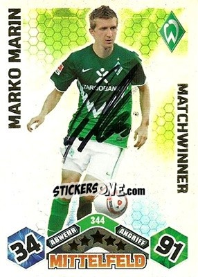 Sticker Marko Marin - German Football Bundesliga 2010-2011. Match Attax - Topps