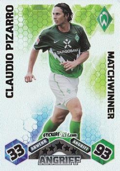 Figurina Claudio Pizarro - German Football Bundesliga 2010-2011. Match Attax n. 345 - Topps