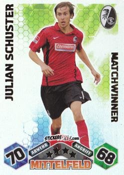 Cromo Julian Schuster - German Football Bundesliga 2010-2011. Match Attax n. 354 - Topps