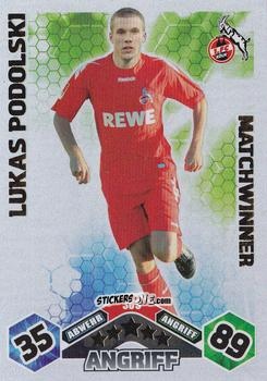 Cromo Lukas Podolski - German Football Bundesliga 2010-2011. Match Attax n. 369 - Topps