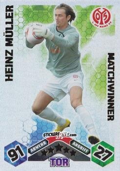 Figurina Heinz Müller - German Football Bundesliga 2010-2011. Match Attax n. 373 - Topps