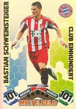 Sticker Bastian Schweinsteiger - German Football Bundesliga 2010-2011. Match Attax n. 379 - Topps