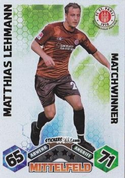 Figurina Matthias Lehmann - German Football Bundesliga 2010-2011. Match Attax n. 385 - Topps