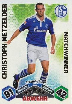 Cromo Christoph Metzelder - German Football Bundesliga 2010-2011. Match Attax n. 389 - Topps