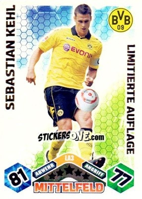 Cromo Sebastian Kehl - German Football Bundesliga 2010-2011. Match Attax - Topps