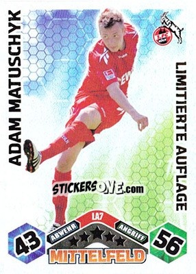 Cromo Adam Matuszczyk - German Football Bundesliga 2010-2011. Match Attax - Topps