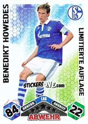 Sticker Benedikt Höwedes - German Football Bundesliga 2010-2011. Match Attax - Topps