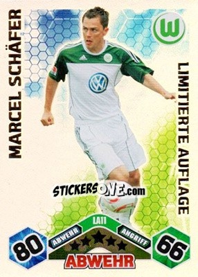 Cromo Marcel Schäfer - German Football Bundesliga 2010-2011. Match Attax n. LE11 - Topps