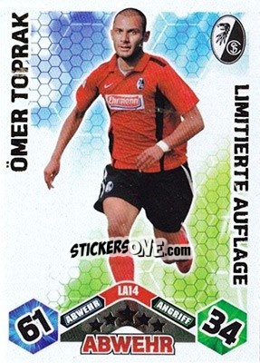 Sticker Ömer Toprak - German Football Bundesliga 2010-2011. Match Attax n. LE14 - Topps