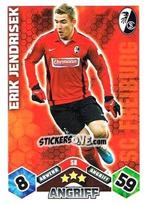 Sticker Erik Jendrisek - German Football Bundesliga 2010-2011. Match Attax n. S8 - Topps