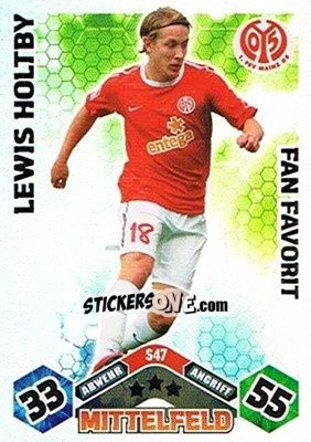 Sticker Lewis Holtby - German Football Bundesliga 2010-2011. Match Attax n. S47 - Topps
