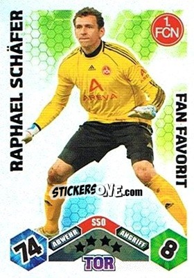 Sticker Raphael Schäfer - German Football Bundesliga 2010-2011. Match Attax n. S50 - Topps