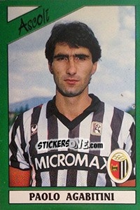 Cromo Paolo Agabitini - Calciatori 1987-1988 - Panini