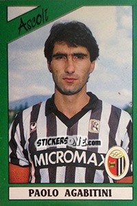 Sticker Paolo Agabitini - Calciatori 1987-1988 n. 15 - Panini