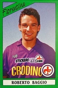 Sticker Roberto Baggio - Calciatori 1987-1988 n. 104 - Panini
