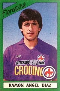 Sticker Ramon Angel Diaz - Calciatori 1987-1988 - Panini