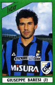 Sticker Giuseppe Baresi - Calciatori 1987-1988 n. 121 - Panini