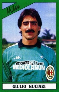 Sticker Giulio Nuciari - Calciatori 1987-1988 n. 166 - Panini