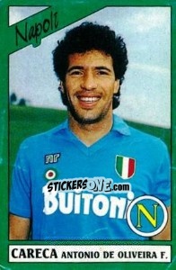 Sticker Careca  Antonio De Oliveira F. - Calciatori 1987-1988 - Panini
