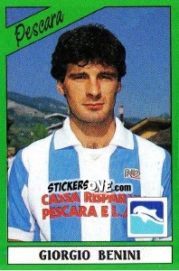 Figurina Giorgio Benini - Calciatori 1987-1988 - Panini