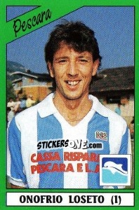 Sticker Onofrio Loseto - Calciatori 1987-1988 n. 198 - Panini