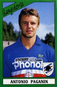 Cromo Antonio Paganin - Calciatori 1987-1988 n. 263 - Panini