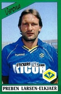 Sticker Preben Larsen-Elkjaer - Calciatori 1987-1988 n. 297 - Panini