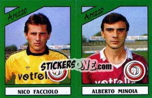 Sticker Nico Facciolo / Alberto Minoia - Calciatori 1987-1988 n. 308 - Panini