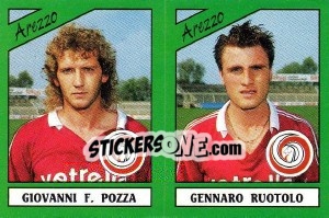 Cromo Giovanni F. Pozza / Gennaro Ruotolo - Calciatori 1987-1988 - Panini