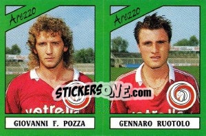 Sticker Giovanni F. Pozza / Gennaro Ruotolo - Calciatori 1987-1988 n. 310 - Panini