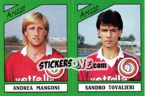Cromo Andrea Mangoni / Sandro Tovalieri - Calciatori 1987-1988 - Panini