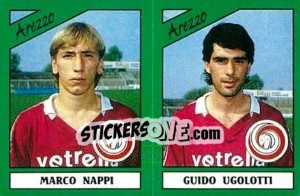 Cromo Marco Nappi / Guido Ugolotti - Calciatori 1987-1988 - Panini