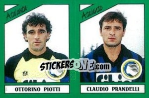 Sticker Ottorino Piotti / Claudio Prandelli - Calciatori 1987-1988 n. 317 - Panini