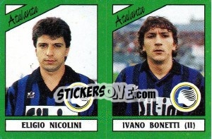 Cromo Eligio Nicolini / Ivano Bonetti - Calciatori 1987-1988 - Panini
