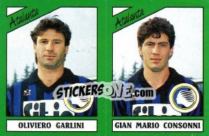 Cromo Oliviero Garlini / Gian Mario Consonni - Calciatori 1987-1988 - Panini