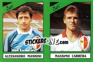 Sticker Alessandro Mannini / Massimo Carrera - Calciatori 1987-1988 - Panini