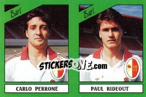 Sticker Carlo Perrone / Paul Rideout - Calciatori 1987-1988 - Panini