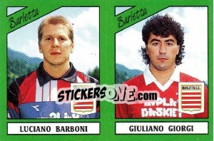 Cromo Luciano Barboni / Giuliano Giorgi - Calciatori 1987-1988 n. 335 - Panini