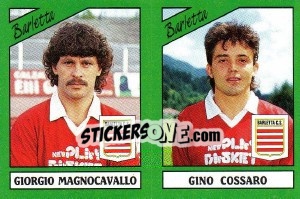 Sticker Giorgio Magnocavallo / Gino Cossaro - Calciatori 1987-1988 n. 336 - Panini