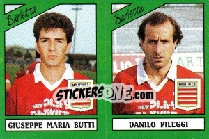 Sticker Giuseppe Maria Butti / Danilo Pileggi - Calciatori 1987-1988 n. 338 - Panini