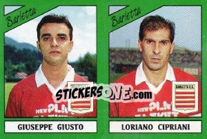 Cromo Giuseppe Giusto / Loriano Cipriani - Calciatori 1987-1988 - Panini